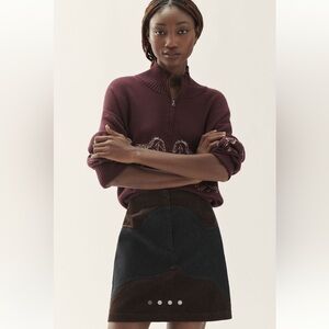 Plenty by Tracy Reese Two-Tone Corduroy Mini Skirt Anthropologie